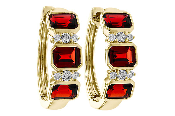 A302-02699: EARRING 1.50 TW GARNET 1.61 TGW