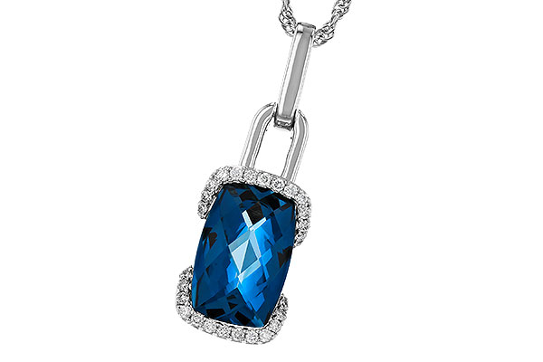 A302-09035: NECK 3.75 LONDON BLUE TOPAZ 3.90 TGW (12x8MM LBT)