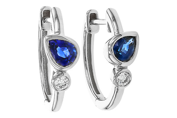 B302-05453: EARRINGS .51 SAPPHIRE .57 TGW