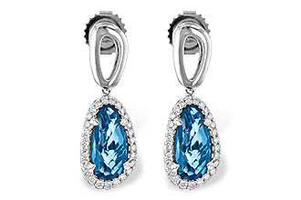 C217-53562: EARR 4.05 LONDON BLUE TOPAZ 4.36 TGW