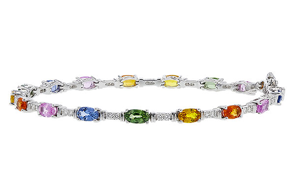C302-02717: BRACELET 4.76 MULTI-COLOR SAPPH 5.08 TGW (7")