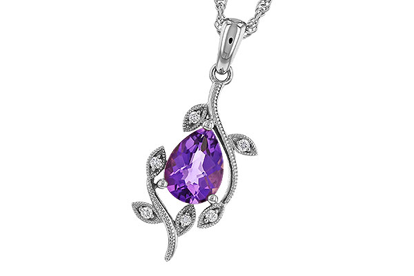 C302-03598: NECKLACE .88 AMETHYST .93 TGW (8x6MM AMY)