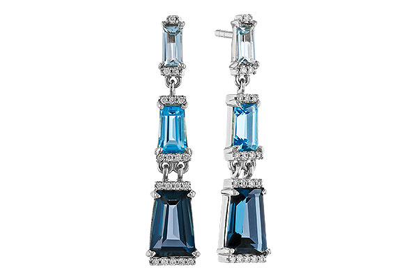 D302-04489: EARRINGS 2.55 BLUE TOPAZ 2.62 TGW