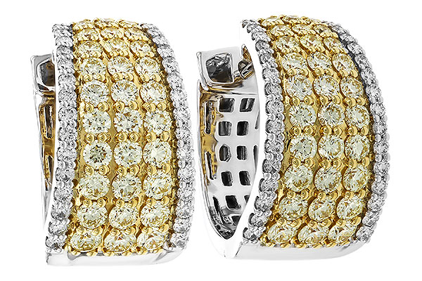 D302-05444: EARRINGS 1.52 YELLOW DIAS 1.96 TW