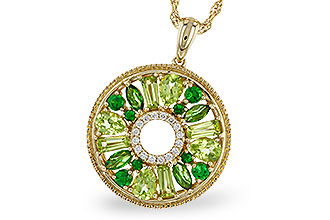 E302-04498: NECKLACE 1.47 SEMI-PREC (PER & GR.GT) 1.52 TGW