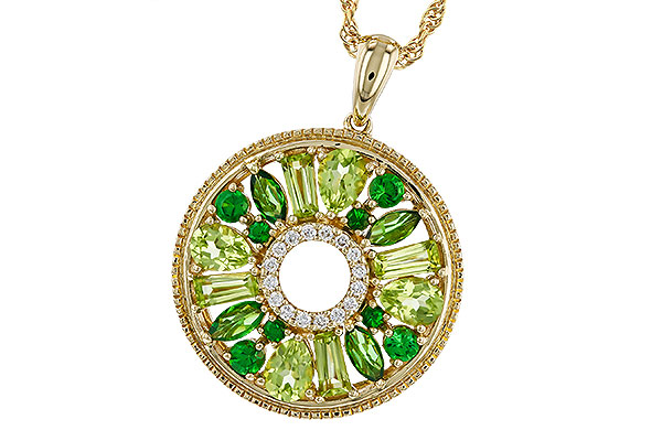 E302-04498: NECKLACE 1.47 SEMI-PREC (PER & GR.GT) 1.52 TGW