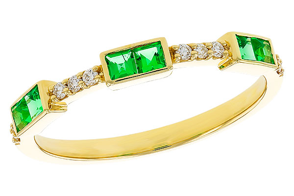 E302-05435: LDS WED RG .23 TW EMERALD .30 TGW