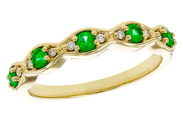 E302-09016: LDS WED RG .21 TW EMERALD .27 TGW