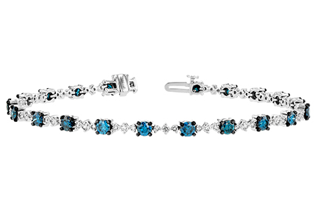 F215-69944: BRACELET 3.00 BLUE DIA 4.05 TW