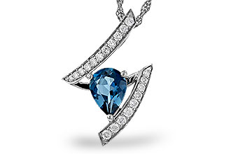 F302-01762: NECK 1.04 LONDON BLUE TOPAZ 1.23 TGW (8x6MM)
