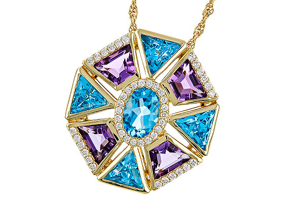 F302-04498: NECKLACE 4.47 SEMI-PREC (BT & AMY) 4.65 TGW