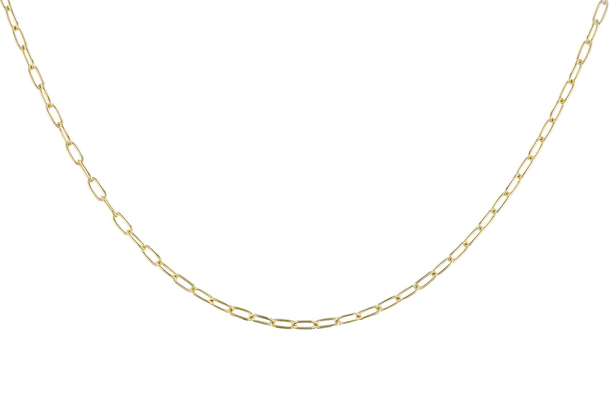 G301-15416: PAPERCLIP SM (20IN, 2.40MM, 14KT, LOBSTER CLASP)