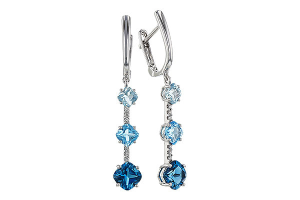 G302-01798: EARRINGS 2.41 TW BLUE TOPAZ 2.45 TGW