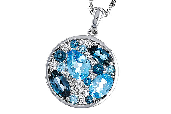 G302-04489: NECKLACE 2.31 TW BLUE TOPAZ 2.48 TGW