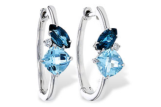 H302-04462: EARRINGS 1.82 TW BLUE TOPAZ 1.86 TGW