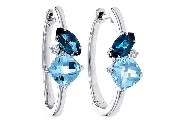 H302-04462: EARRINGS 1.82 TW BLUE TOPAZ 1.86 TGW