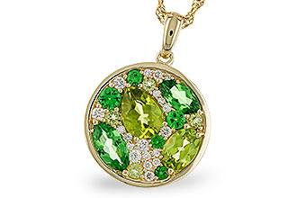 H302-04480: NECK 2.20 TW SEMI-PRECIOUS (TSAV, PER) 2.37 TGW