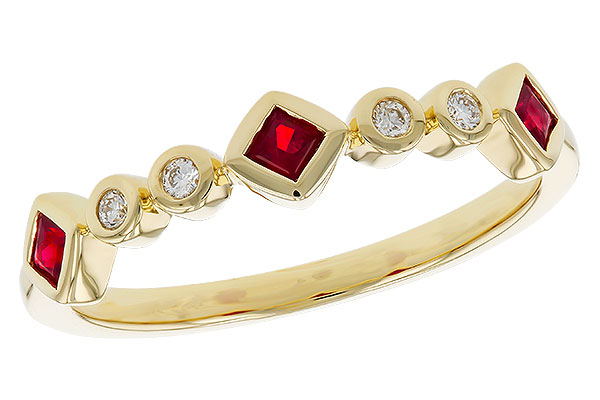 H302-04534: LDS WED RG .22 RUBY .27 TGW