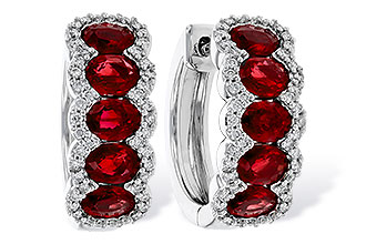 H302-07271: EARRINGS 2.20 TW RUBY 2.45 TGW