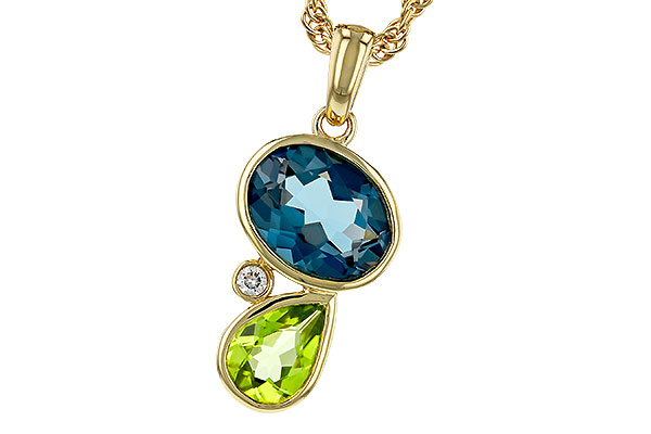 K302-09043: NECKLACE 2.43 SEMI-PREC (PER,LBT) 2.45 TGW