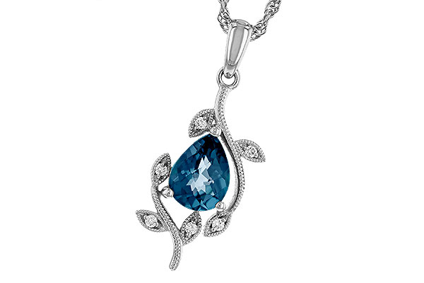 L302-04516: NECK 1.20 LONDON BLUE TOPAZ 1.25 TGW (8x6MM LBT)