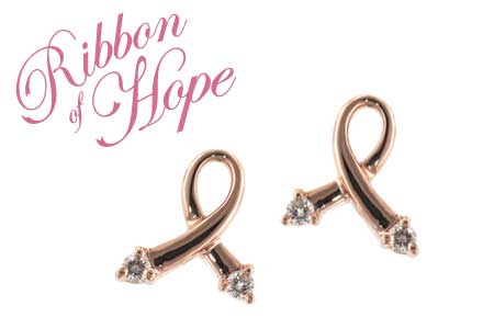 M027-54507: PINK GOLD EARRINGS .07 TW