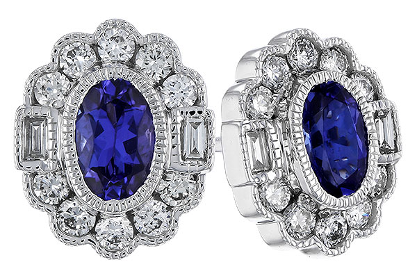 M302-01789: EARRINGS .93 TW TANZANITE 1.40 TGW